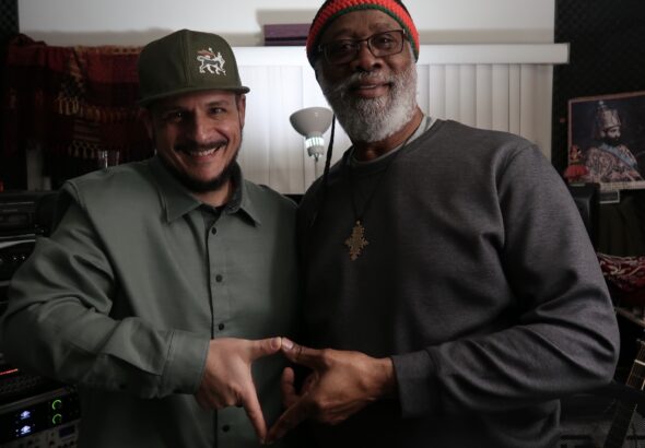 Santa Davis with writer Stephen Cooper in Los Angeles (photo courtesy of Stephen A. Cooper)