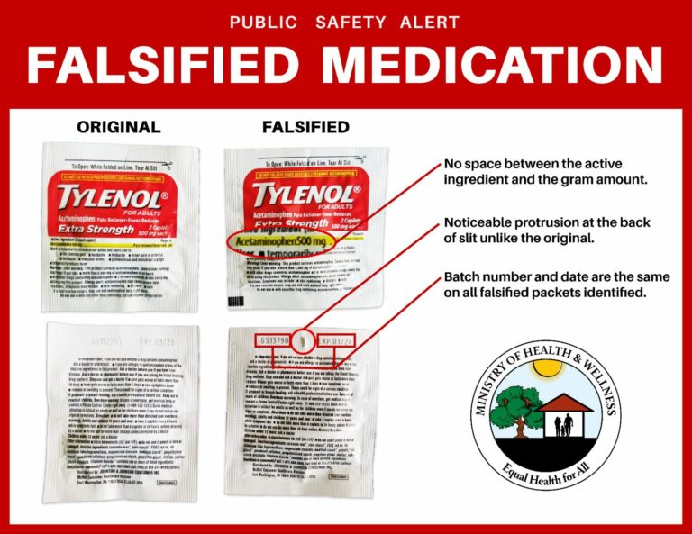 Belize warns of ‘falsified Tylenol’
