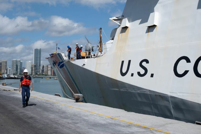US Coast Guard Cutter conducts training with Brazilian Navy