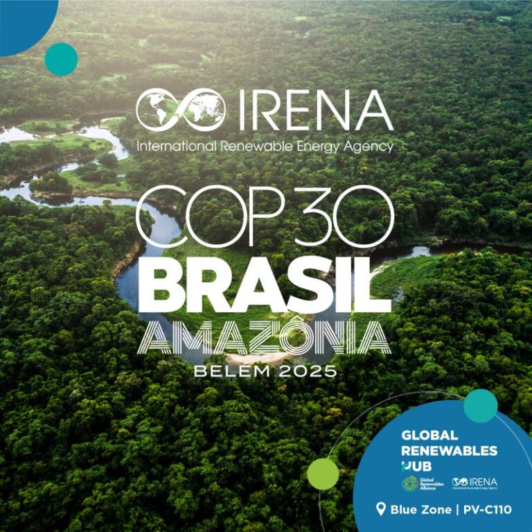 IRENA at COP30: New report shows accelerated energy transition can increase South America’s GDP