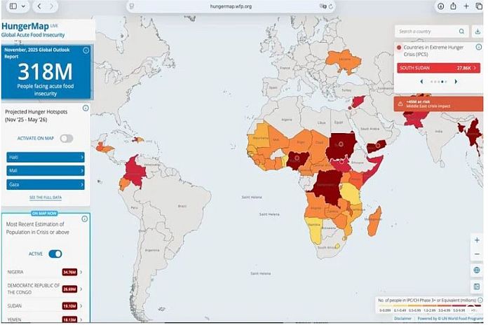 WFP releases HungerMap Live: A modernised Intelligence Platform that turns data on global hunger into early action