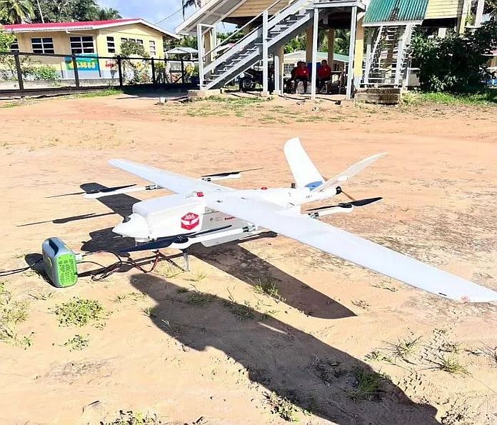 Drones bring medicines to Moraikobai, Guyana
