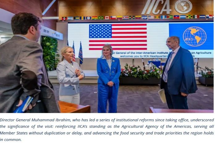 US delegation visits IICA headquarters